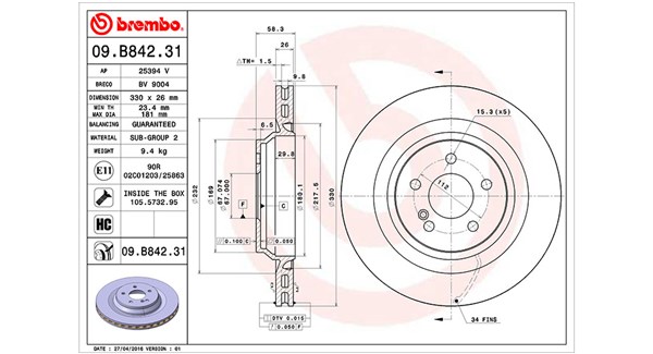 MAGNETI MARELLI Féktárcsa, mind DFV1180_MM