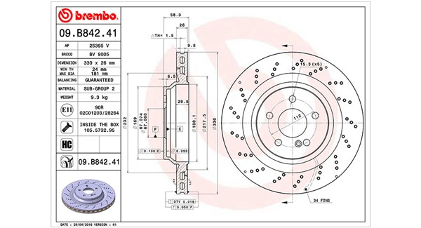 MAGNETI MARELLI Féktárcsa, mind DFV1184_MM