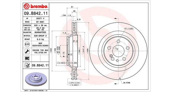 MAGNETI MARELLI Féktárcsa, mind DFV1187_MM