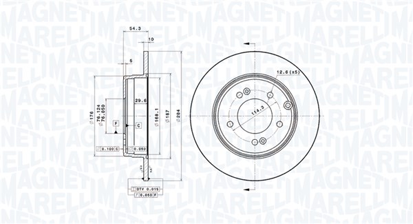 MAGNETI MARELLI Féktárcsa, mind DFV1189_MM