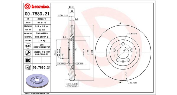 MAGNETI MARELLI Féktárcsa, mind DFV1270_MM