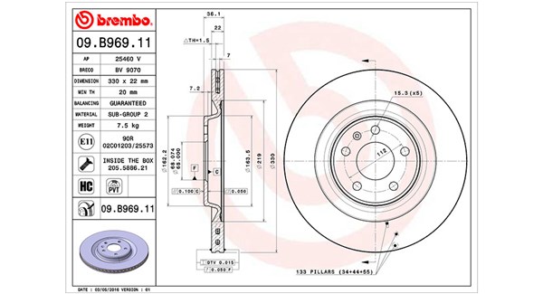 MAGNETI MARELLI Féktárcsa, mind DFV1272_MM