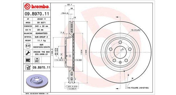 MAGNETI MARELLI Féktárcsa, mind DFV1273_MM