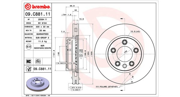 MAGNETI MARELLI Féktárcsa, mind DFV1280_MM