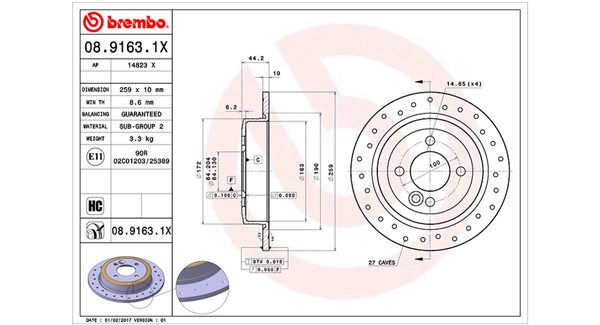 MAGNETI MARELLI Féktárcsa, mind DFX0028_MM