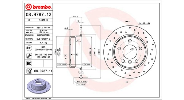 MAGNETI MARELLI Féktárcsa, mind DFX0048_MM