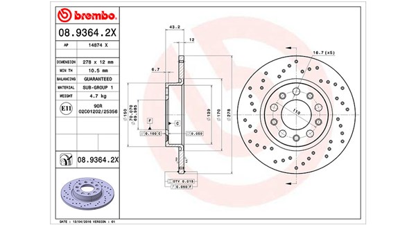 MAGNETI MARELLI Féktárcsa, mind DFX0114_MM