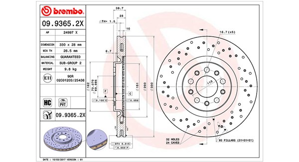 MAGNETI MARELLI Féktárcsa, mind DFX0117_MM