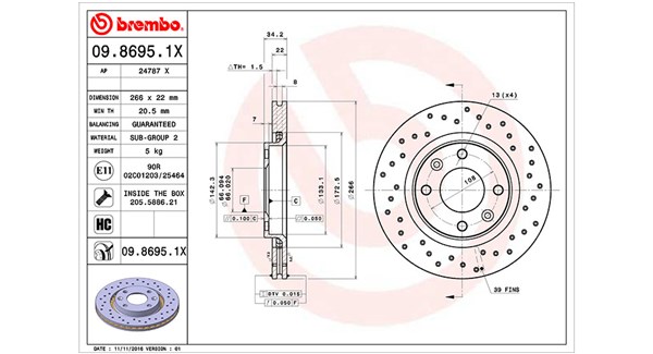 MAGNETI MARELLI Féktárcsa, mind DFX0187_MM