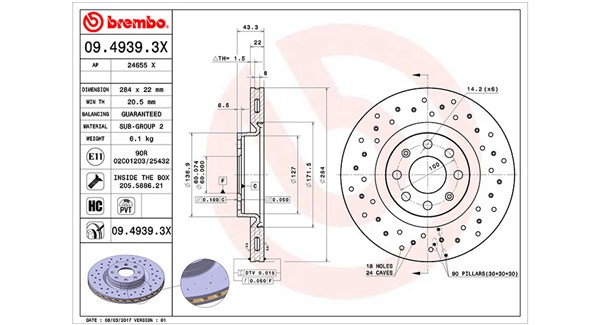 MAGNETI MARELLI Féktárcsa, mind DFX0241_MM