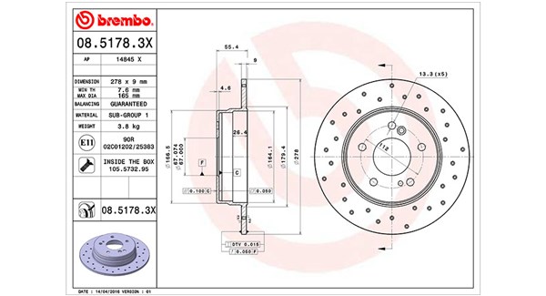 MAGNETI MARELLI Féktárcsa, mind DFX0321_MM