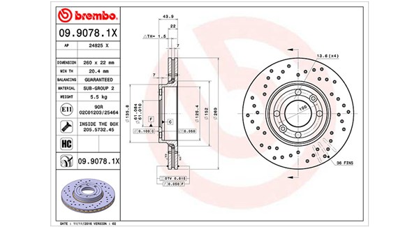 MAGNETI MARELLI Féktárcsa, mind DFX0366_MM