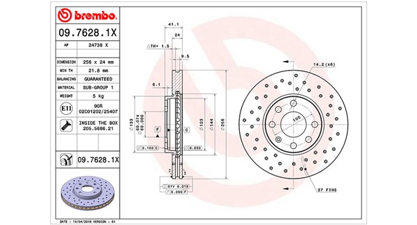 MAGNETI MARELLI Féktárcsa, mind DFX0387_MM