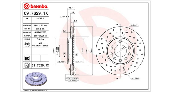 MAGNETI MARELLI Féktárcsa, mind DFX0388_MM