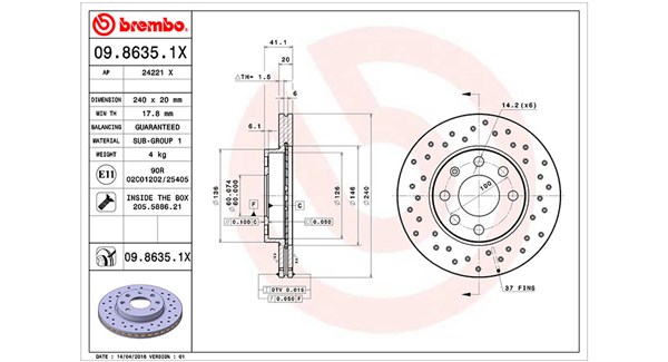 MAGNETI MARELLI Féktárcsa, mind DFX0393_MM