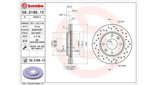 MAGNETI MARELLI Féktárcsa, mind DFX0405_MM