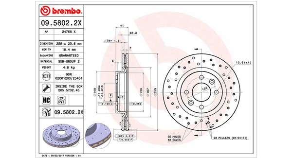 MAGNETI MARELLI Féktárcsa, mind DFX0431_MM