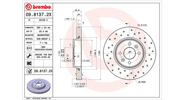 MAGNETI MARELLI Féktárcsa, mind DFX0439_MM