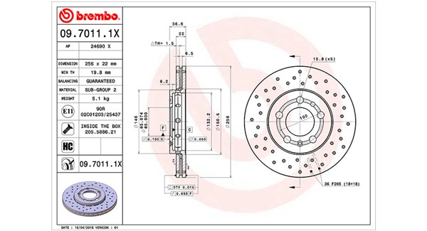 MAGNETI MARELLI Féktárcsa, mind DFX0494_MM