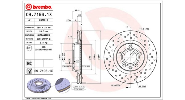 MAGNETI MARELLI Féktárcsa, mind DFX0499_MM