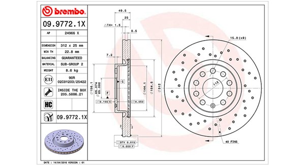 MAGNETI MARELLI Féktárcsa, mind DFX0506_MM