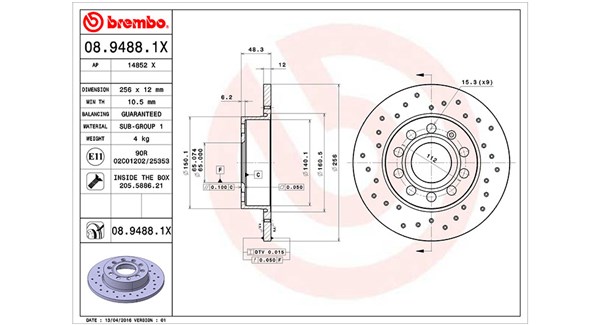 MAGNETI MARELLI Féktárcsa, mind DFX0508_MM