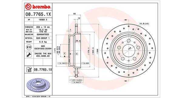 MAGNETI MARELLI Féktárcsa, mind DFX0519_MM