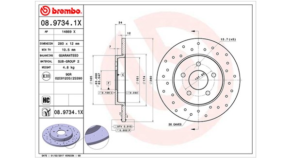 MAGNETI MARELLI Féktárcsa, mind DFX0579_MM