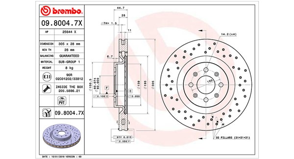 MAGNETI MARELLI Féktárcsa, mind DFX0645_MM