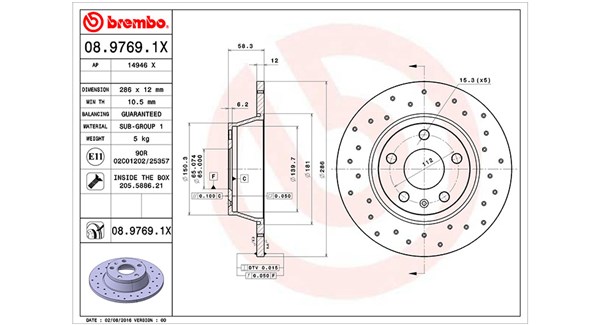 MAGNETI MARELLI Féktárcsa, mind DFX0653_MM