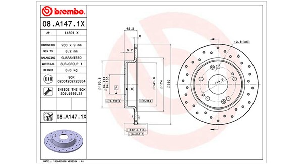 MAGNETI MARELLI Féktárcsa, mind DFX0655_MM