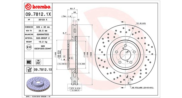 MAGNETI MARELLI Féktárcsa, mind DFX0669_MM