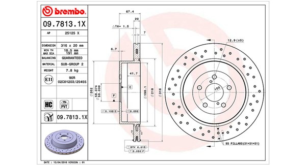 MAGNETI MARELLI Féktárcsa, mind DFX0670_MM