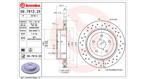 MAGNETI MARELLI Féktárcsa, mind DFX0671_MM