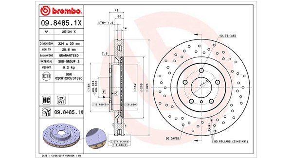 MAGNETI MARELLI Féktárcsa, mind DFX0672_MM