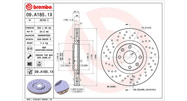 MAGNETI MARELLI Féktárcsa, mind DFX0700_MM