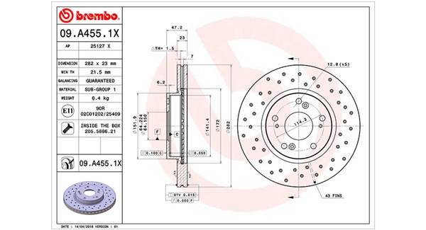 MAGNETI MARELLI Féktárcsa, mind DFX0723_MM