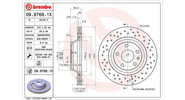 MAGNETI MARELLI Féktárcsa, mind DFX0751_MM