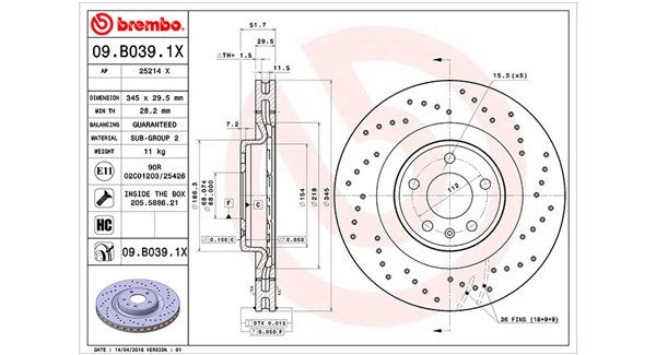 MAGNETI MARELLI Féktárcsa, mind DFX0816_MM