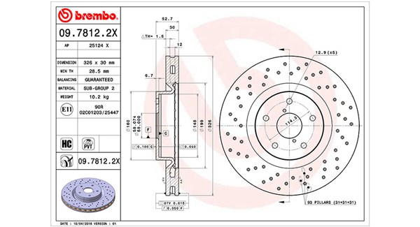 MAGNETI MARELLI Féktárcsa, mind DFX0974_MM