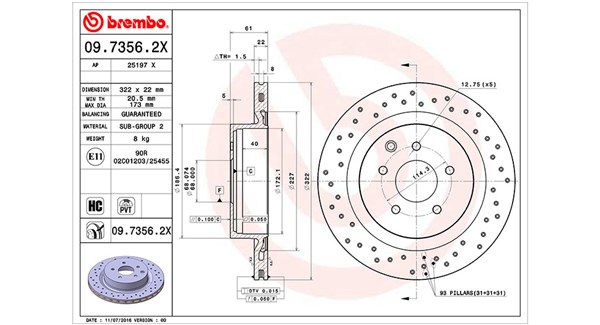 MAGNETI MARELLI Féktárcsa, mind DFX1039_MM