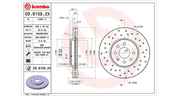 MAGNETI MARELLI Féktárcsa, mind DFX1081_MM