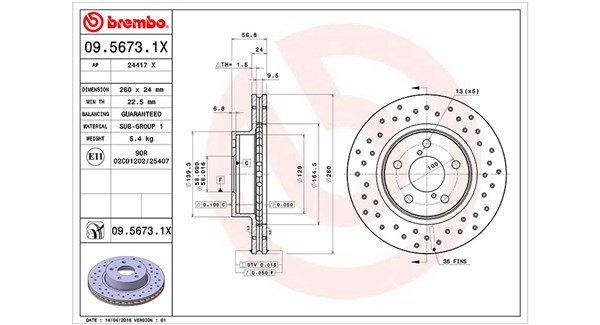 MAGNETI MARELLI Féktárcsa, mind DFX1607_MM