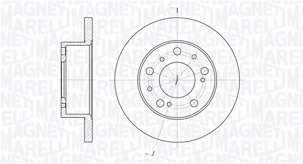 MAGNETI MARELLI Első féktárcsa MBD0211_MM