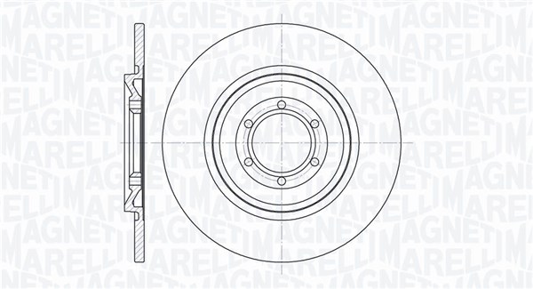 MAGNETI MARELLI Hátsó féktárcsa MBD0215_MM