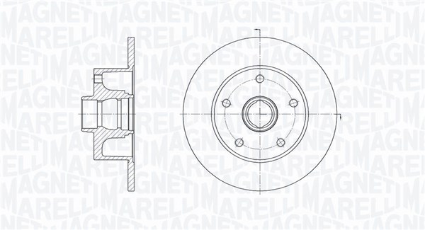 MAGNETI MARELLI Hátsó féktárcsa MBD0241_MM