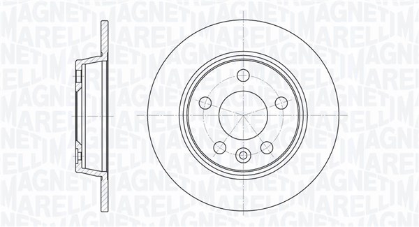 MAGNETI MARELLI Hátsó féktárcsa MBD0245_MM