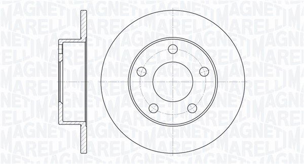 MAGNETI MARELLI Hátsó féktárcsa MBD0275_MM