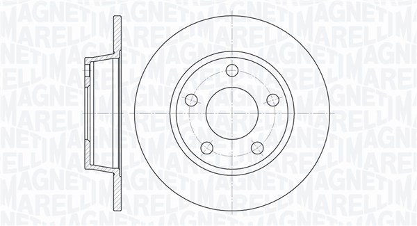 MAGNETI MARELLI Hátsó féktárcsa MBD0281_MM