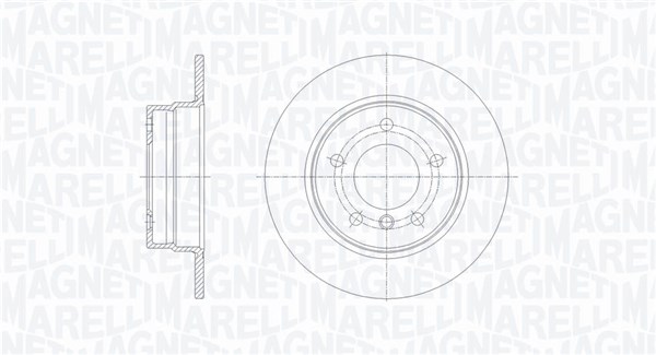 MAGNETI MARELLI Hátsó féktárcsa MBD0307_MM